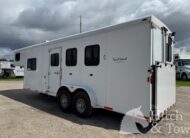 2012 BISON TRAIL HAND 3 HORSE SLANT LOAD W/ 9′ LIVING QUARTERS $24,900!