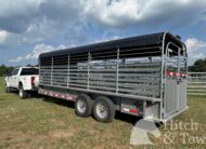 2026 20′ LIVESTOCK STOLL TRAILER W/ TUBE SIDES AND BLACK CANVAS TOP $17,580