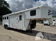 2012 BISON TRAIL HAND 3 HORSE SLANT LOAD W/ 9′ LIVING QUARTERS $24,900!