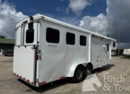 2012 BISON TRAIL HAND 3 HORSE SLANT LOAD W/ 9′ LIVING QUARTERS $24,900!
