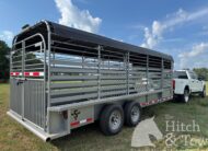 2026 20′ LIVESTOCK STOLL TRAILER W/ TUBE SIDES AND BLACK CANVAS TOP $17,580