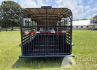 2026 16′ LIVESTOCK STOLL TRAILER W/ TUBE SIDES AND GRAY CANVAS TOP $16,450