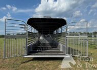 2026 20′ LIVESTOCK STOLL TRAILER W/ TUBE SIDES AND BLACK CANVAS TOP $17,580