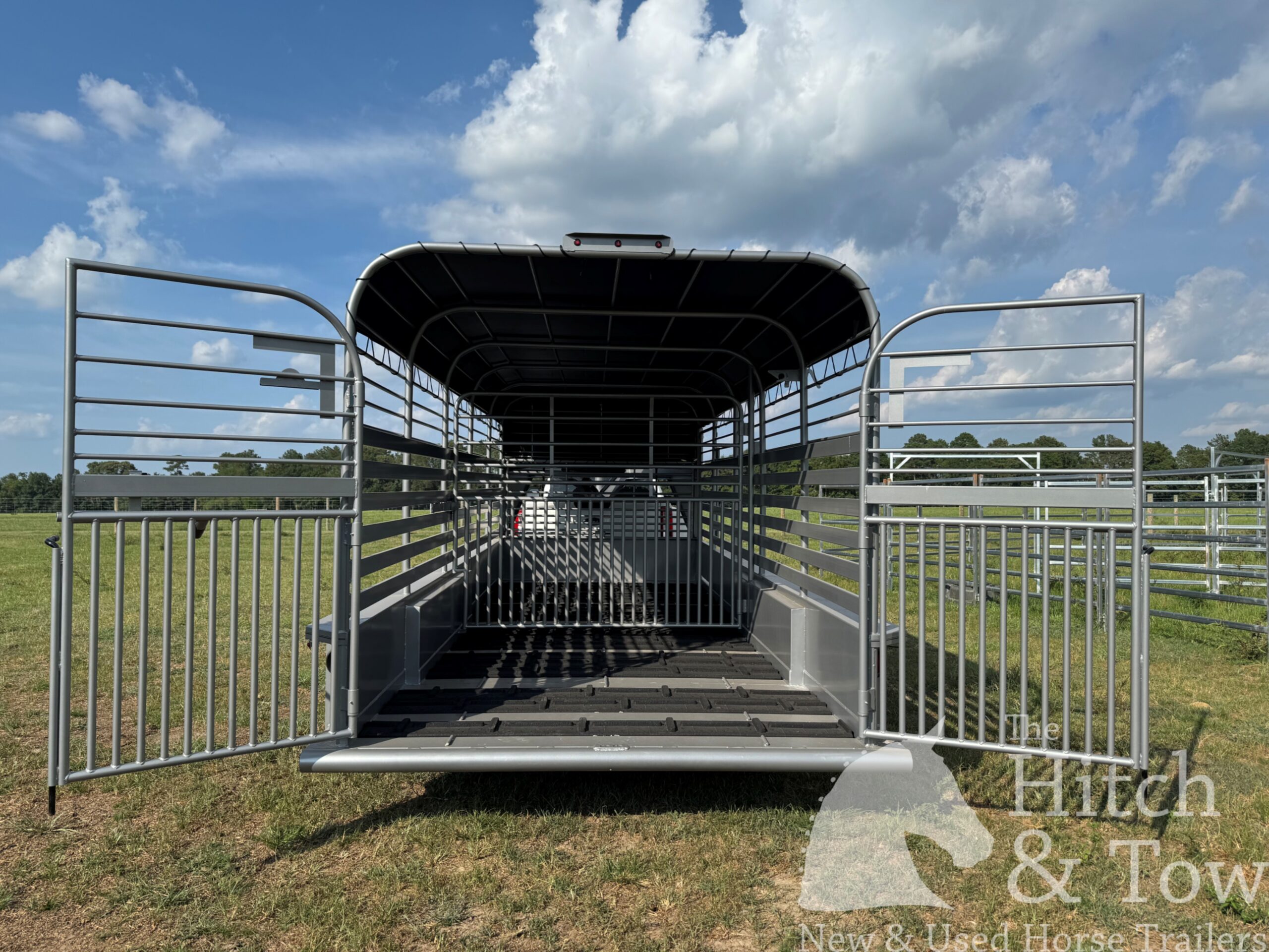 2026 20′ LIVESTOCK STOLL TRAILER W/ TUBE SIDES AND BLACK CANVAS TOP $17,580