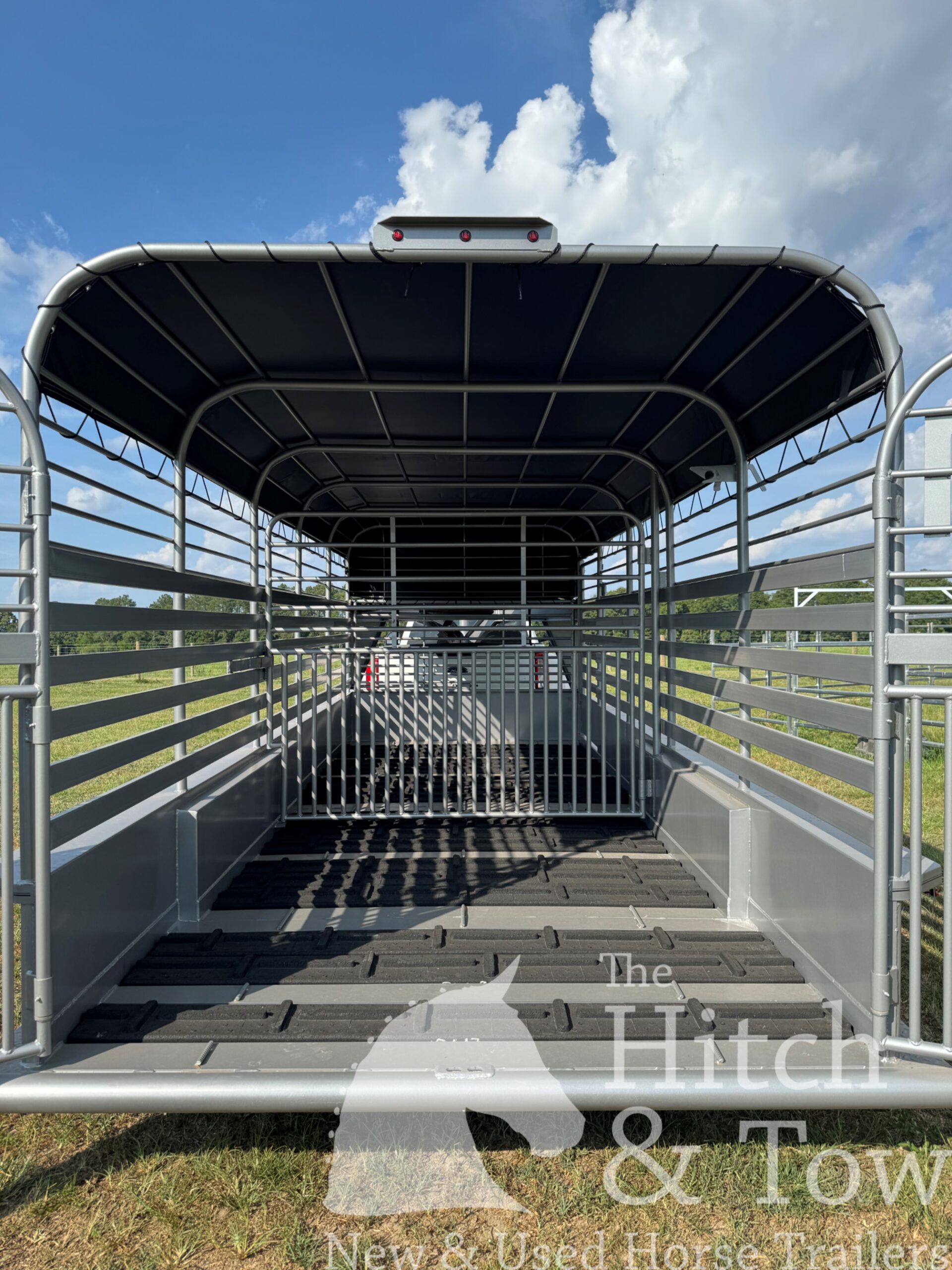 2026 20′ LIVESTOCK STOLL TRAILER W/ TUBE SIDES AND BLACK CANVAS TOP $17,580