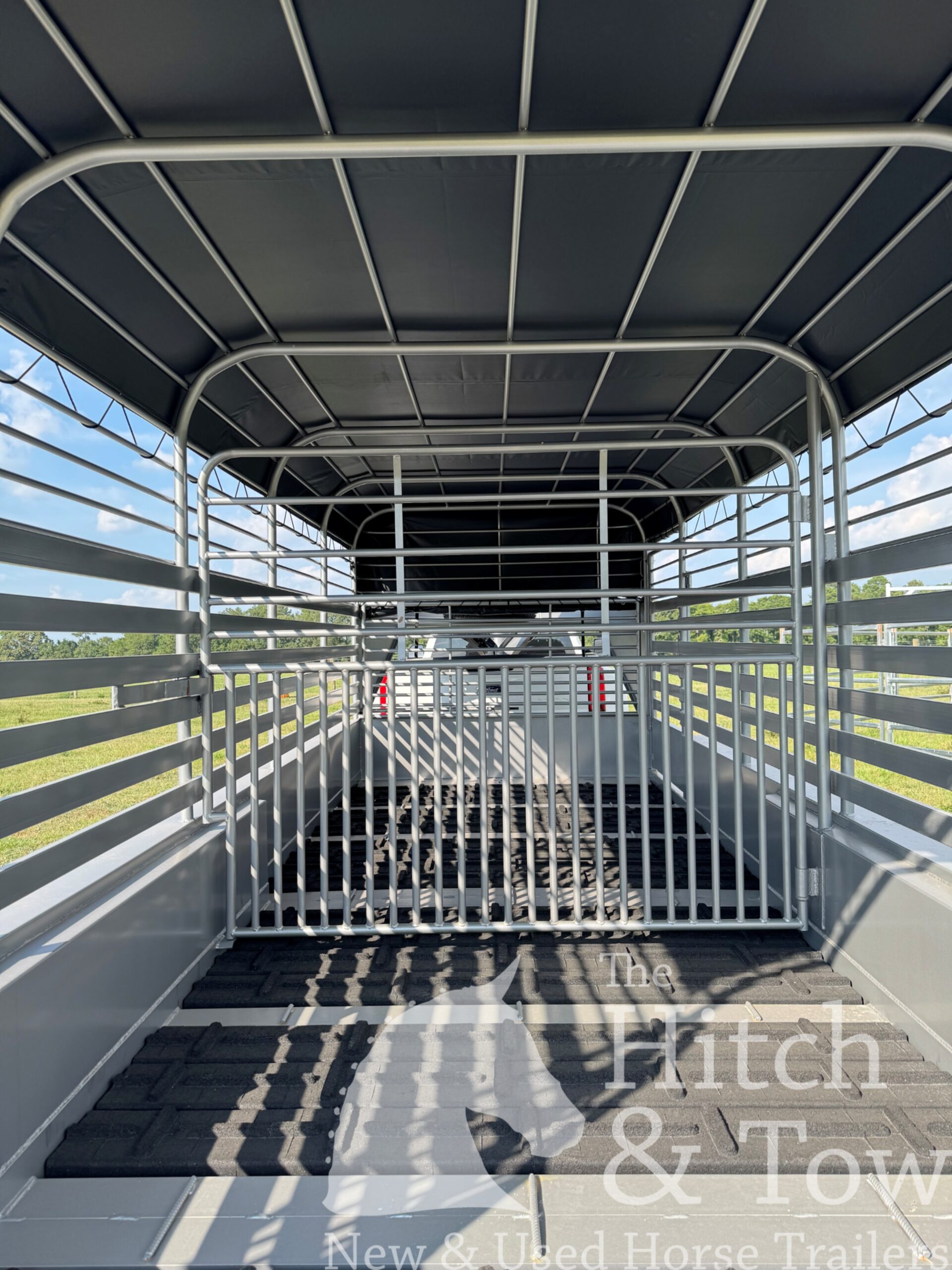 2026 20′ LIVESTOCK STOLL TRAILER W/ TUBE SIDES AND BLACK CANVAS TOP $17,580