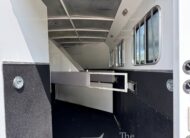 2012 BISON TRAIL HAND 3 HORSE SLANT LOAD W/ 9′ LIVING QUARTERS $24,900!