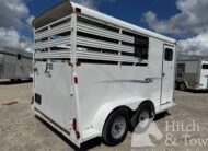 2015 BEE 2 HORSE STRAIGHT LOAD BUMPER PULL STOCK COMBO TRAILER $7,500