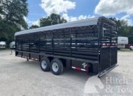 2026 24′ LIVESTOCK STOLL TRAILER W/ TUBE SIDES AND GRAY CANVAS TOP $19,950