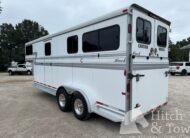 2007 HAWK 2 HORSE GOOSENECK TRAILER W/ SIDE RAMP AND DRESSING ROOM! $14,900
