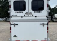 2007 HAWK 2 HORSE GOOSENECK TRAILER W/ SIDE RAMP AND DRESSING ROOM! $14,900