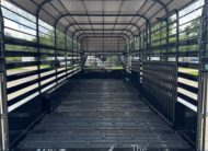 2026 24′ LIVESTOCK STOLL TRAILER W/ TUBE SIDES AND GRAY CANVAS TOP $19,950