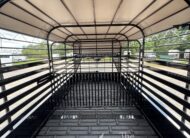 2026 24′ LIVESTOCK STOLL TRAILER W/ TUBE SIDES AND GRAY CANVAS TOP $19,950