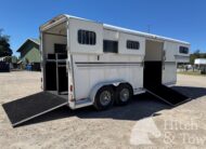 2009 GORE 2 HORSE GOOSENECK W/ SIDE RAMP, HYDRAULIC JACK, ETC! $19,900