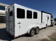 SLIGHTLY USED! 2025 DIXIE STAR 3 HORSE SLAT LOAD LIVING QUARTERS TRAILER! $44,000