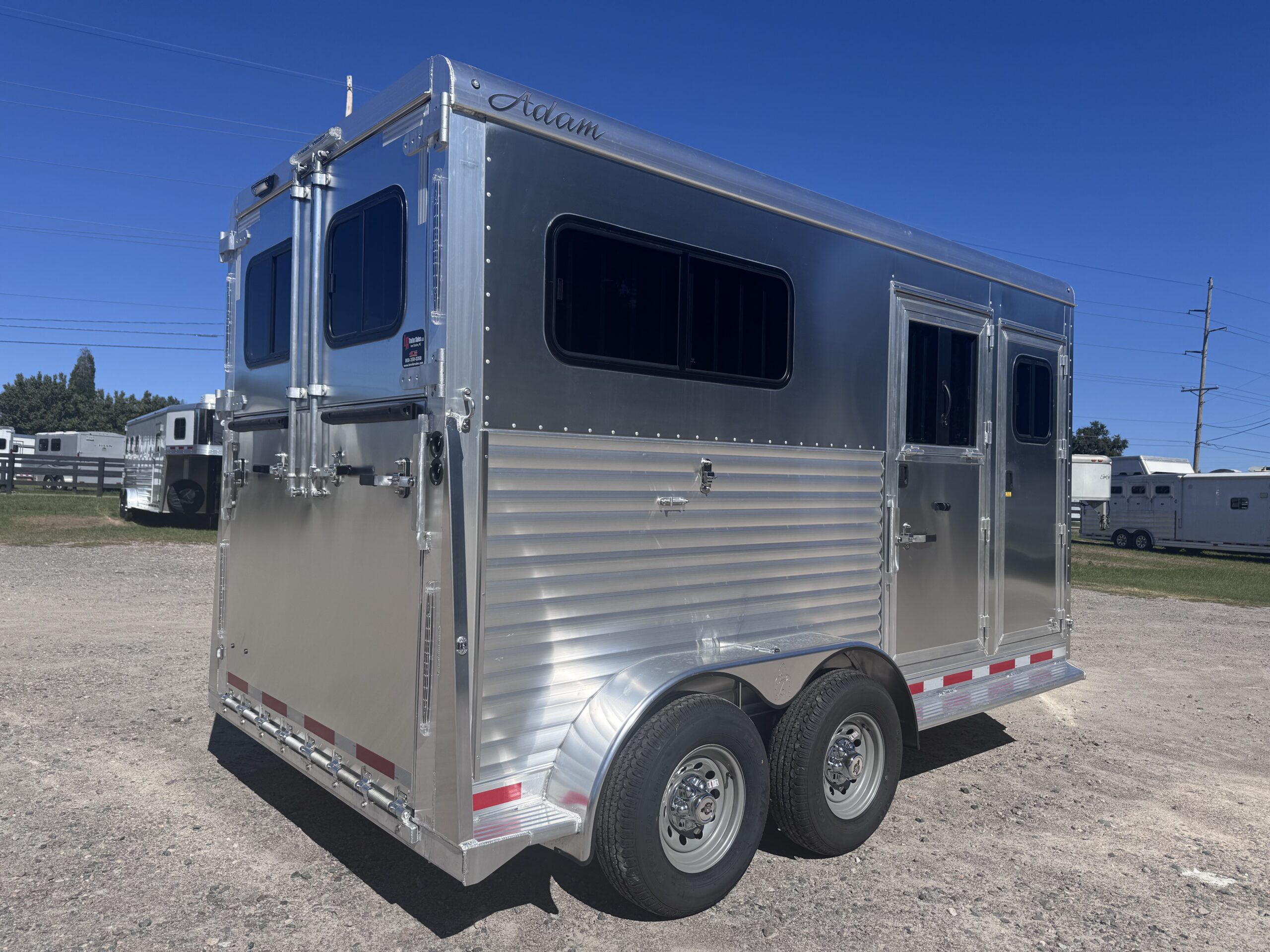 2027 ADAM JUBILEE 2 HORSE BUMPER PULL ALL ALUMINUM W/ DRESSING ROOM! $34,900