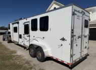 SLIGHTLY USED! 2025 DIXIE STAR 3 HORSE SLAT LOAD LIVING QUARTERS TRAILER! $44,000