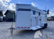 LIGHTLY USED~ 2026 4 STAR 2 HORSE STRAIGHT LOAD BUMPER PULL W/ SIDE RAMP! $42,900