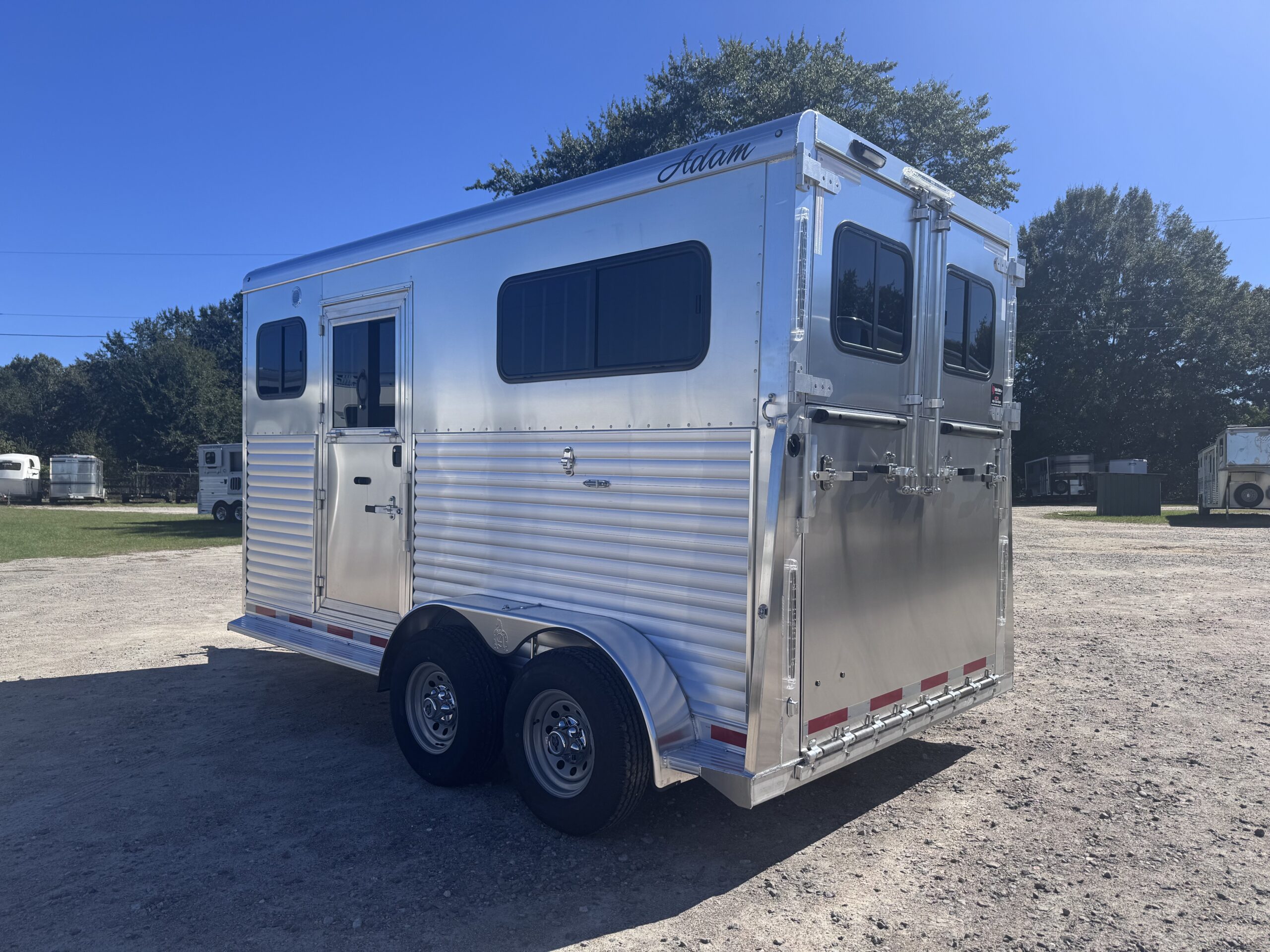 2027 ADAM JUBILEE 2 HORSE BUMPER PULL ALL ALUMINUM W/ DRESSING ROOM! $34,900