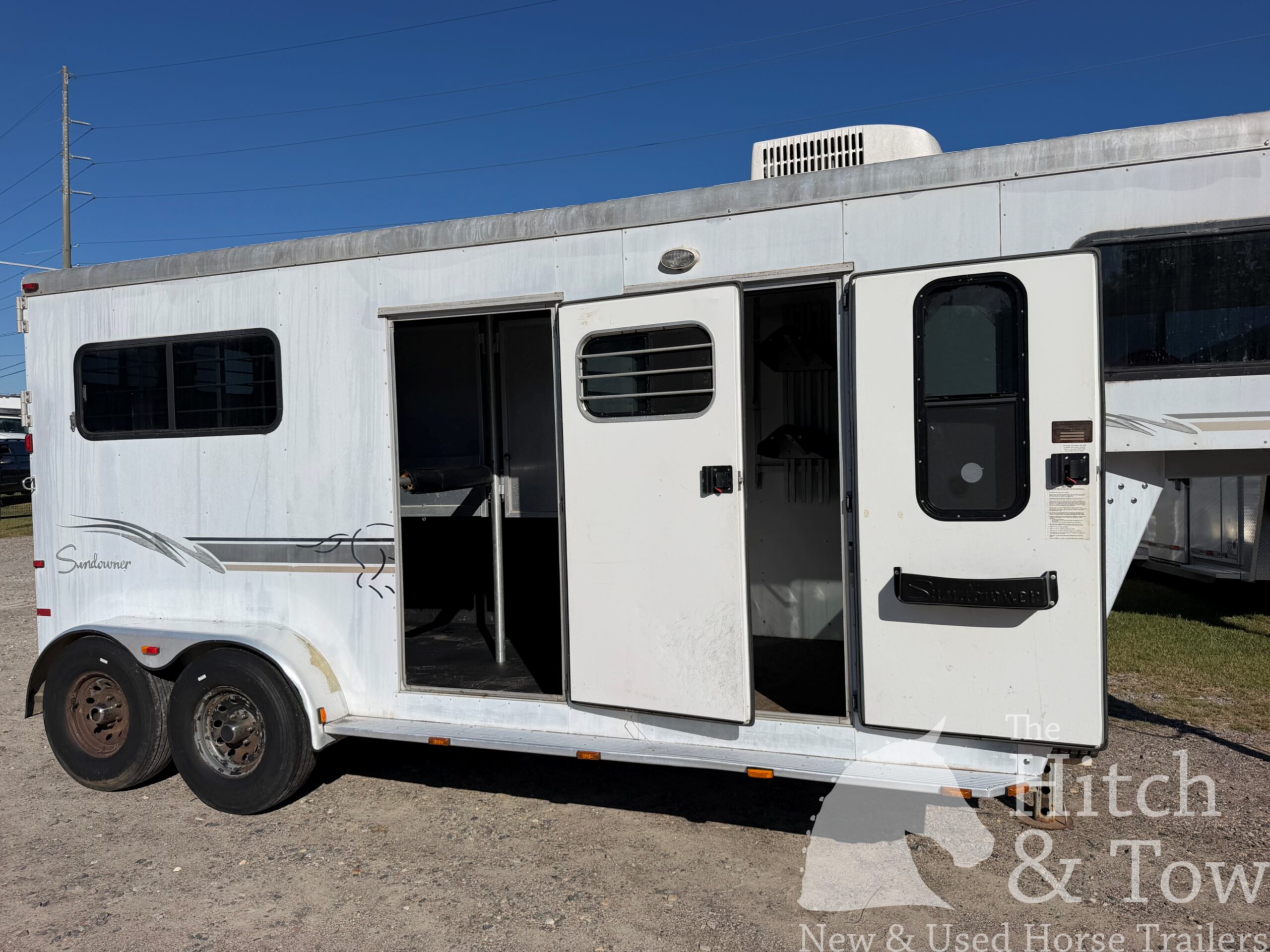 2000 SUNDOWNER 2 HORSE GOOSENECK WARMBLOOD DIMENSIONS! $10,900
